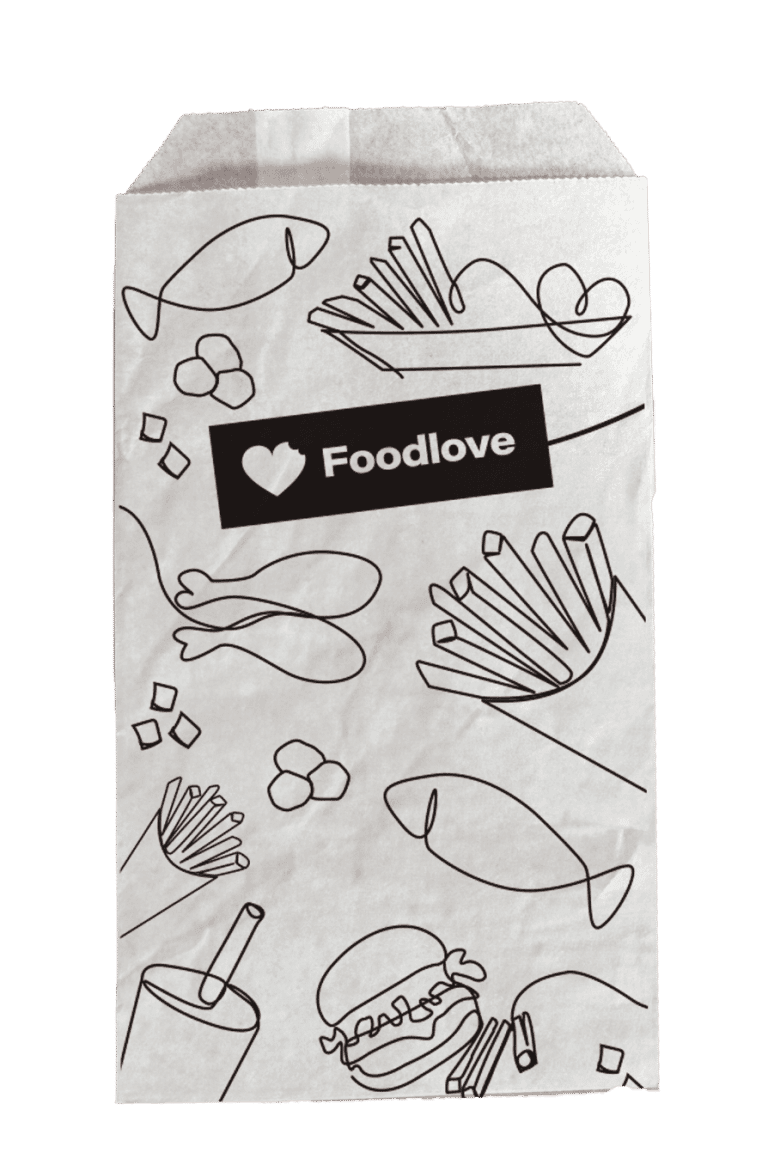 Paper sachet e.g. for corn 180x100