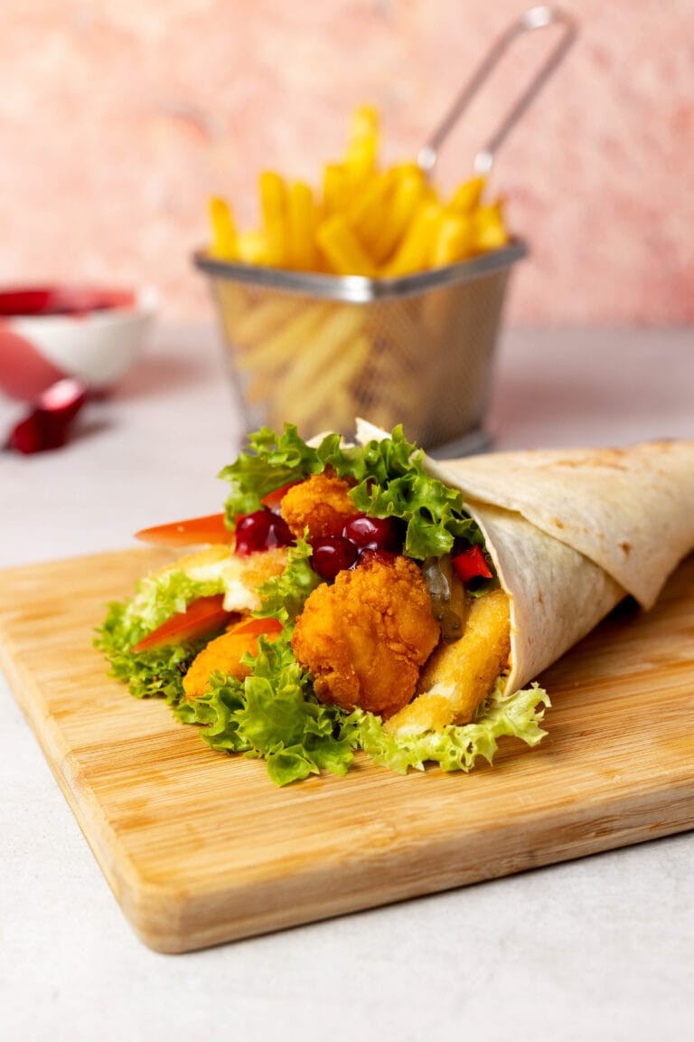 Smith's wrap with strips, cranberries and horseradish